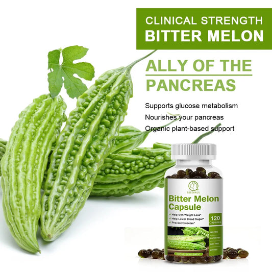 Plant-insulin Bitter Gourd Capsule Blood Sugar Health for Old Men Digestive and Metabolic Health