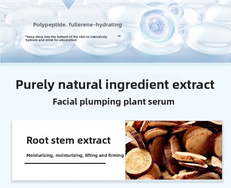 plumping plant essences, hydrating and lightening temples, facial set