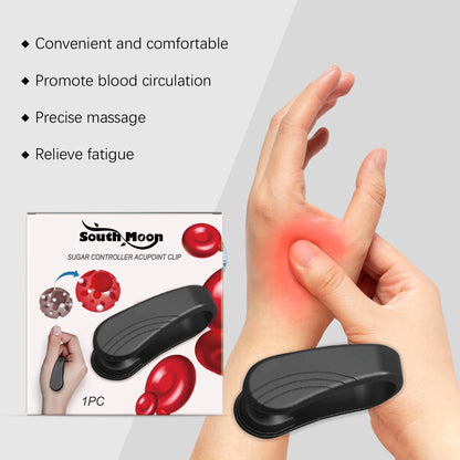 Blood Sugar Control Acupressure Point Clip Anti Diabetes Hyperglycemia Lower Blood Glucose Body Relax Hand Meridian Massager