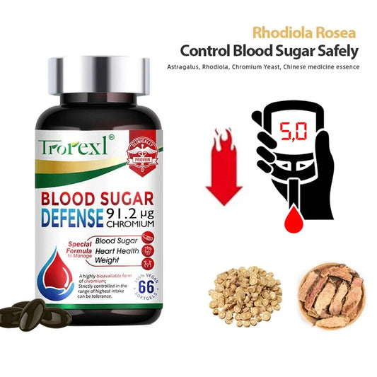 Blood Sugar Defense Diabetes Capsule for Cardiovascular Heart, Sugar Metabolism