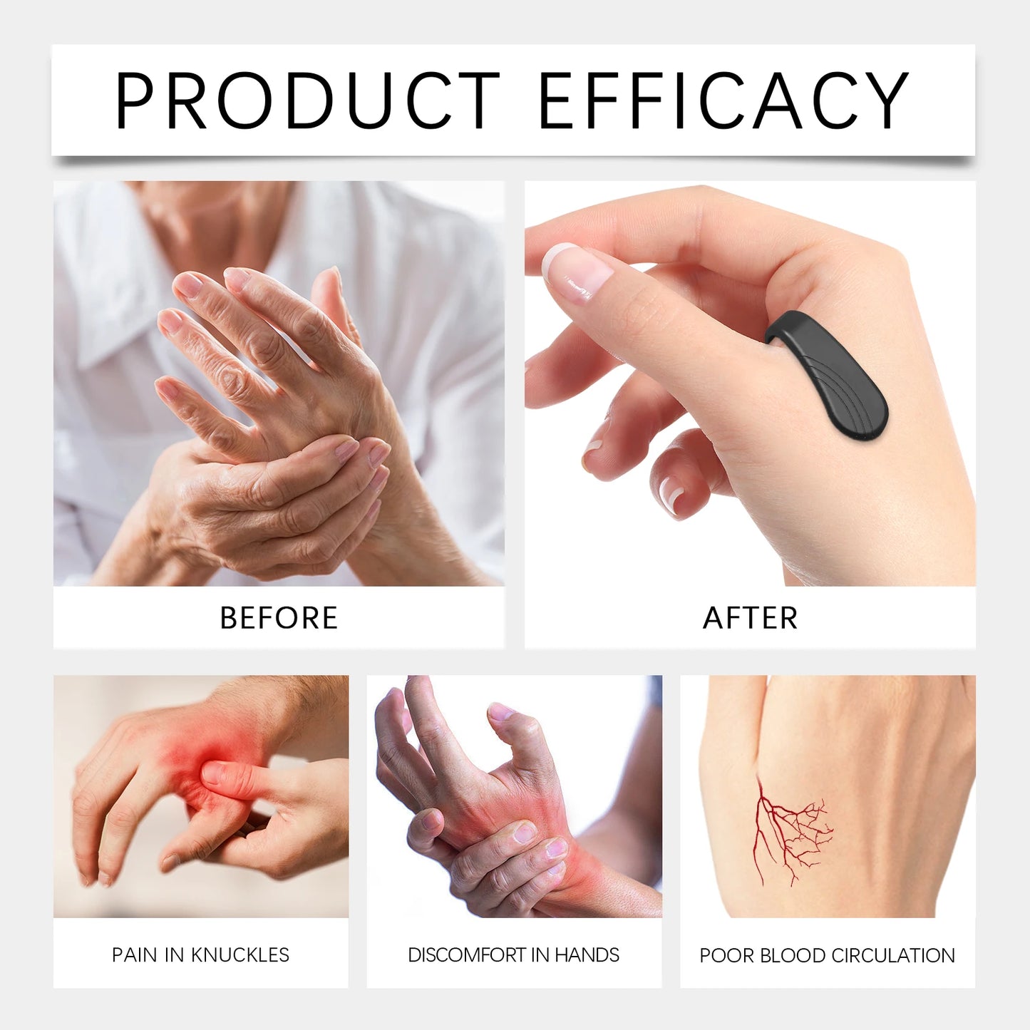 Blood Sugar Control Acupressure Point Clip Anti Diabetes Hyperglycemia Lower Blood Glucose Body Relax Hand Meridian Massager