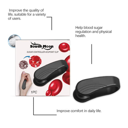 Blood Sugar Control Acupressure Point Clip Anti Diabetes Hyperglycemia Lower Blood Glucose Body Relax Hand Meridian Massager